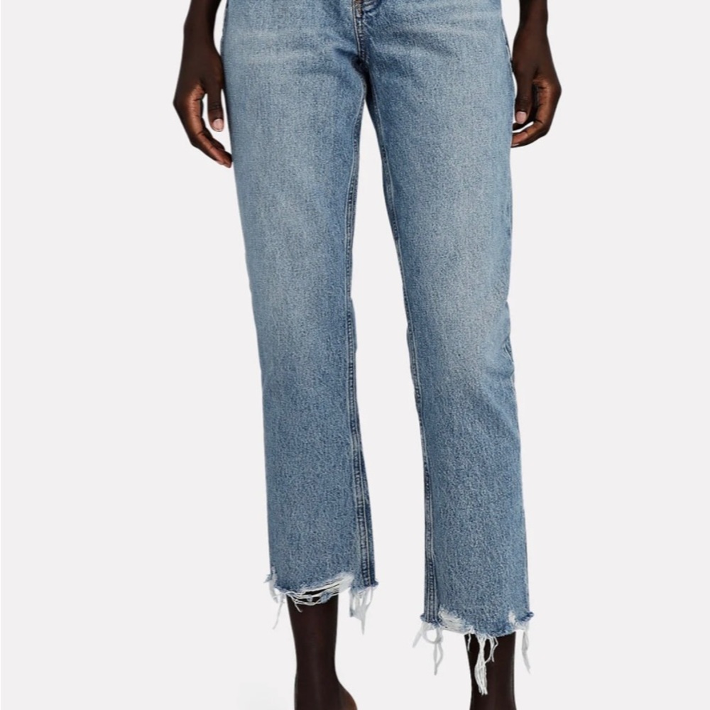 Agolde Riley jeans in haven light blue wash size 28